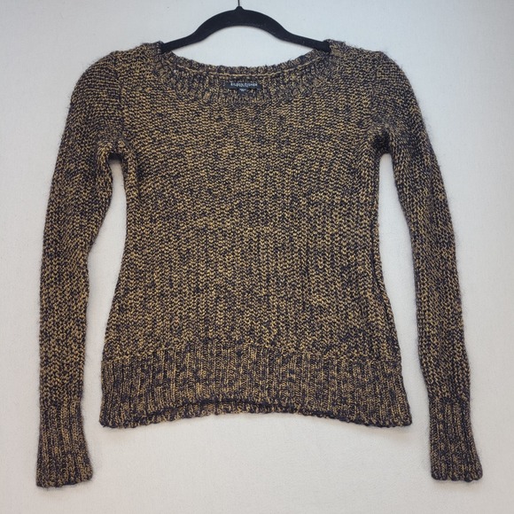 Eileen Fisher Sweaters - Eileen Fisher Sweater Womens PP Black Gold Mohair Alpaca Blend Chunky Knit